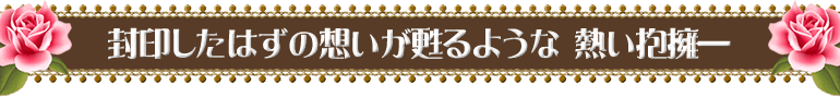 封印したはずの想いが甦るような 熱い抱擁―