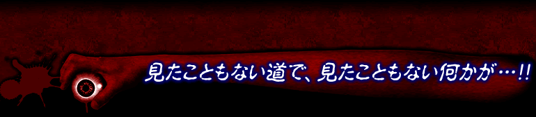 見たこともない道で、見たこともない何かが…!!