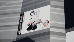 新宿東宝ビルに掲出されている「劇場版『鬼滅の刃』無限城編 第一章 猗窩座再来」の広告